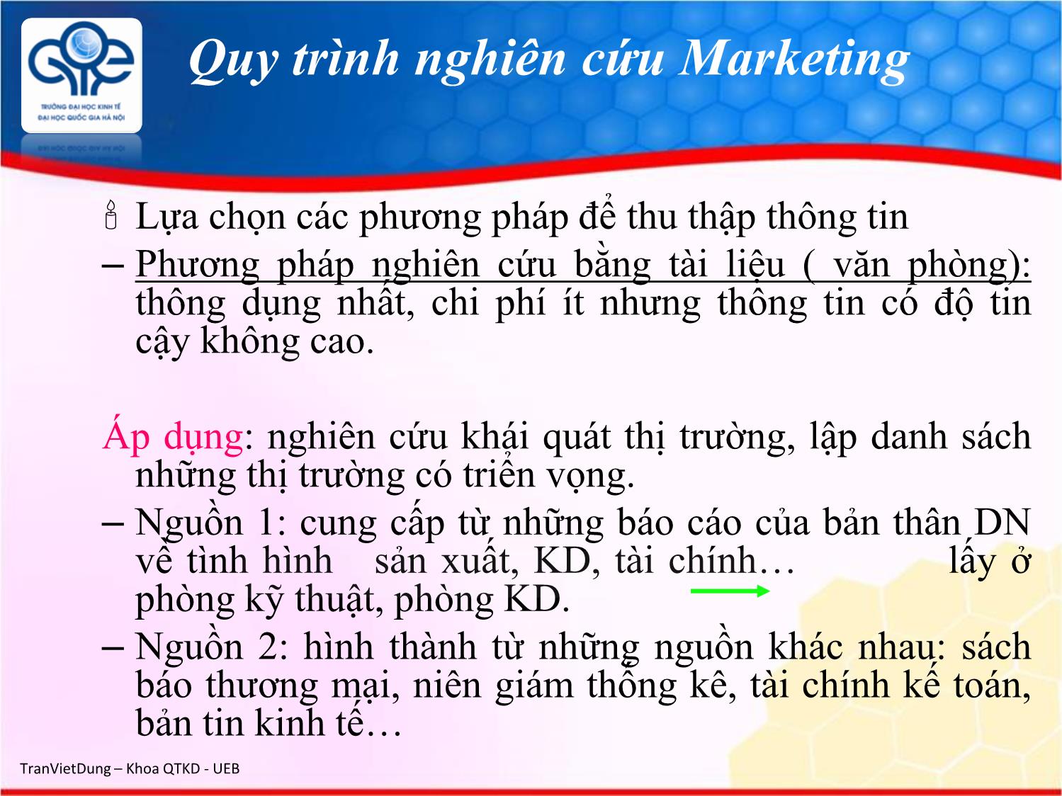 Bài giảng Marketing quốc tế - Chương 3: Nghiên cứu marketing quốc tế - Trần Việt Dũng trang 10