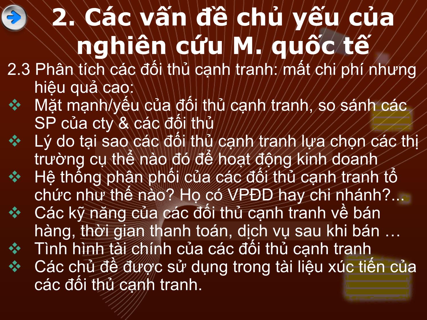 Bài giảng môn Marketing quốc tế - Chương 3: Nghiên cứu marketing quốc tế trang 10