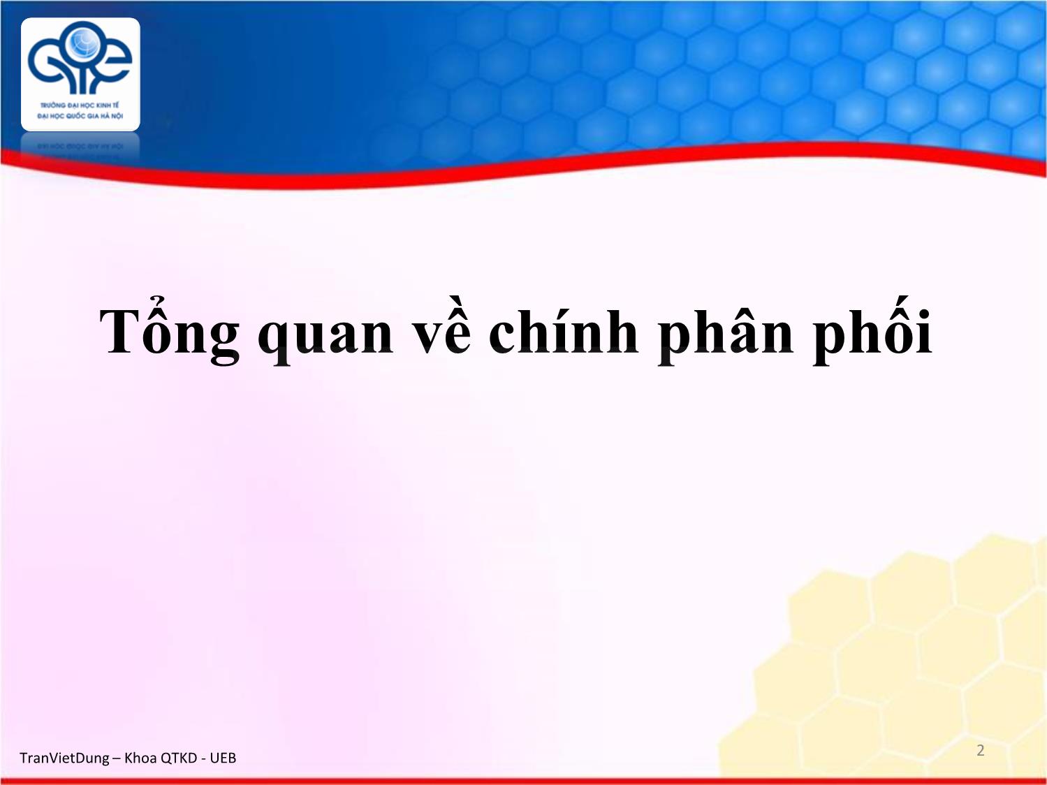 Bài giảng Marketing quốc tế - Chương 8: Chính sách phân phối trên thị trường quốc tế - Trần Việt Dũng trang 2