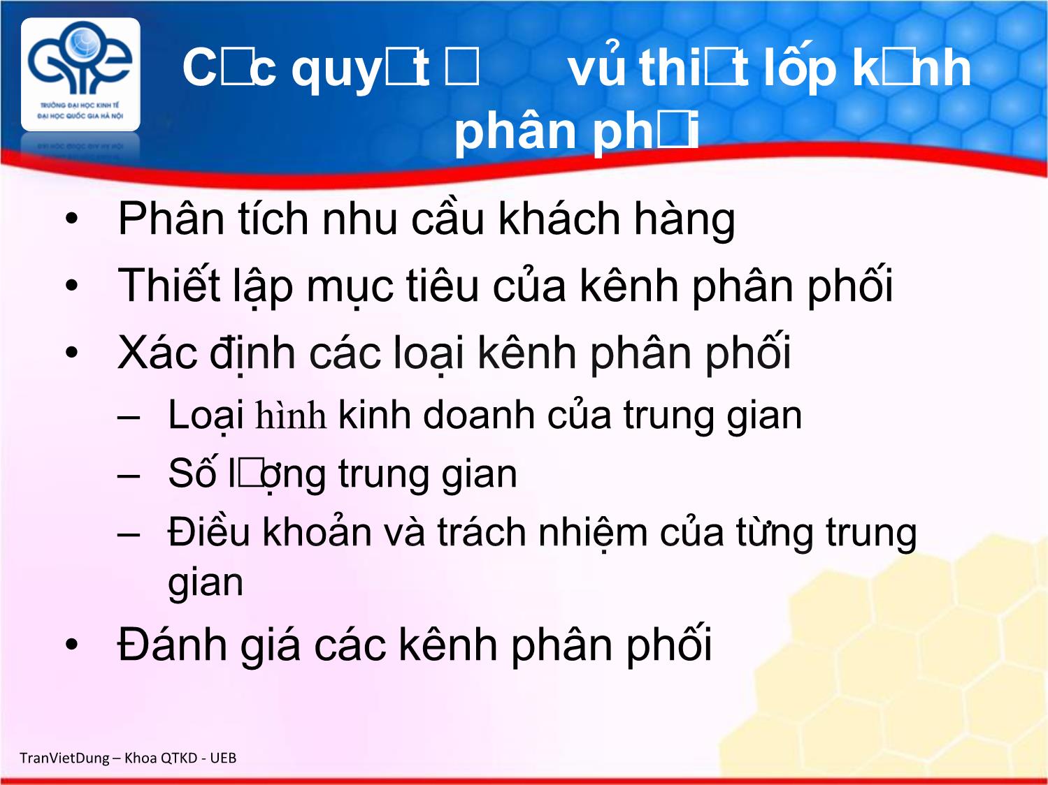 Bài giảng Marketing quốc tế - Chương 8: Chính sách phân phối trên thị trường quốc tế - Trần Việt Dũng trang 9