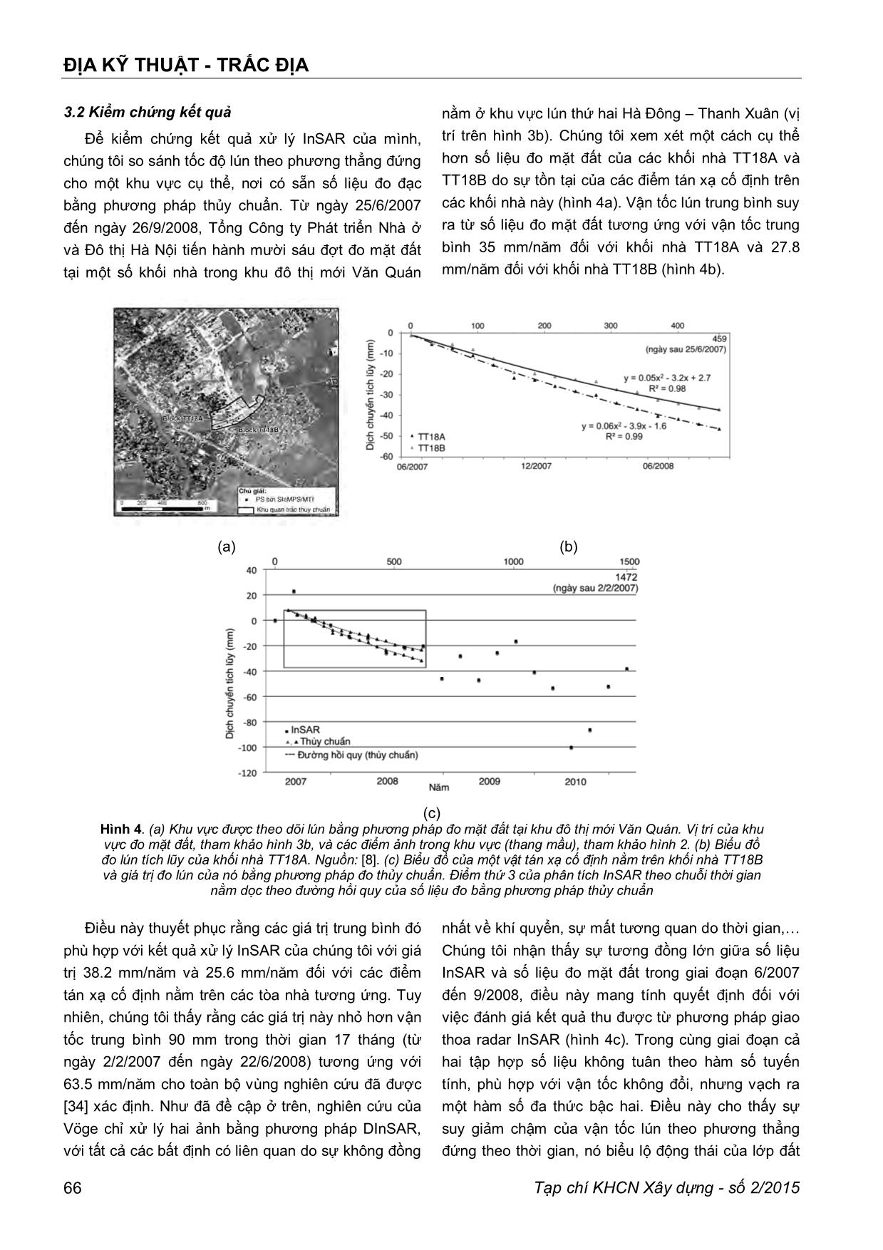 Áp dụng phương pháp giao thoa radar để xác định hiện tượng lún đất trong vùng đô thị trung tâm thành phố Hà Nội trang 6