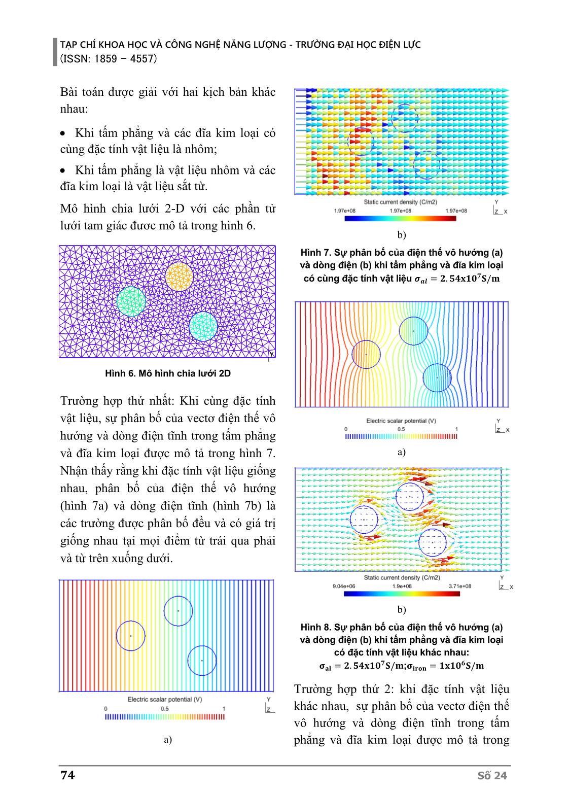 Nghiên cứu công thức điện thế vô hướng để tính toán sự phân bố của điện thế và dòng điện trong vật dẫn bằng kỹ thuật phần tử hữu hạn trang 5