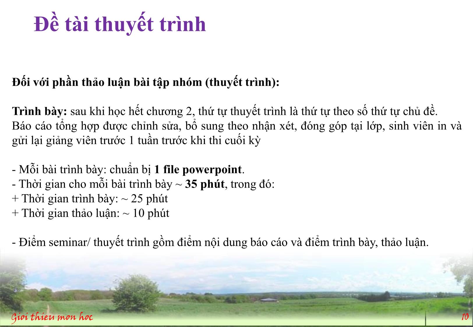 Bài giảng Môi trường và con người - Giới thiệu môn học trang 10