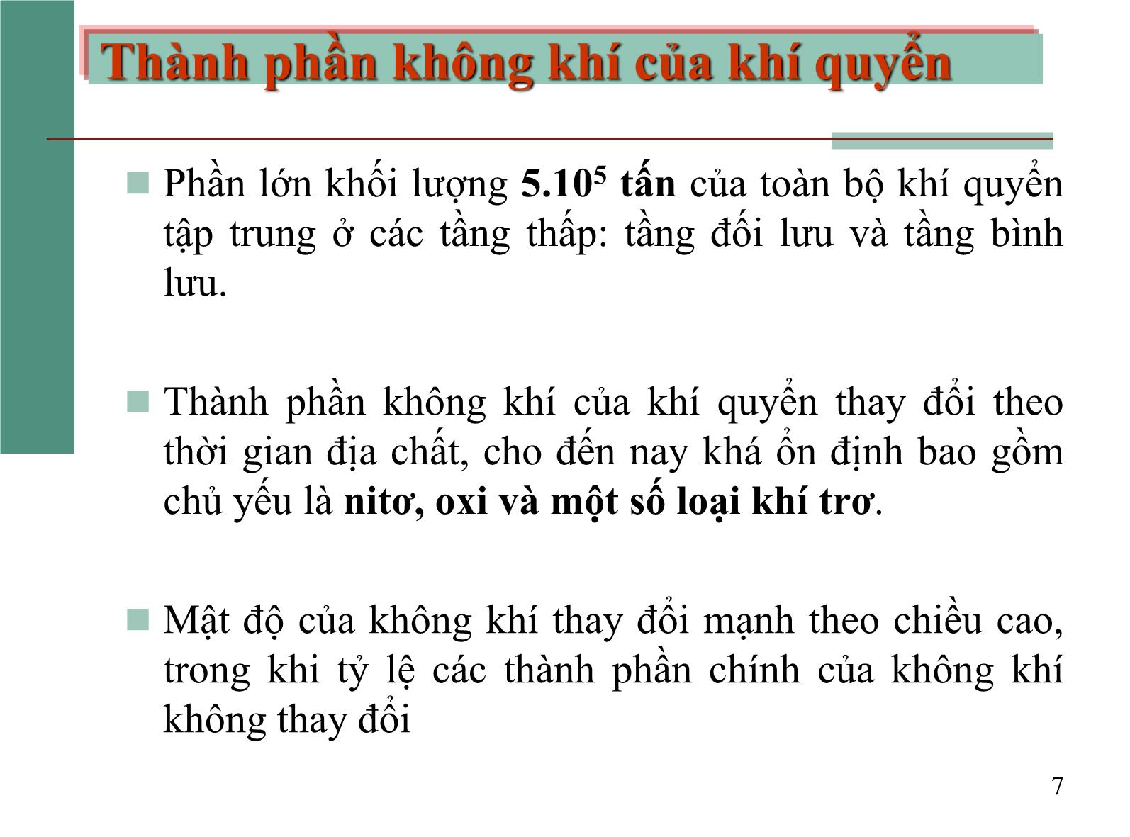 Bài giảng Môi trường và con người - Chương 2: Môi trường, sinh thái và tài nguyên trang 7