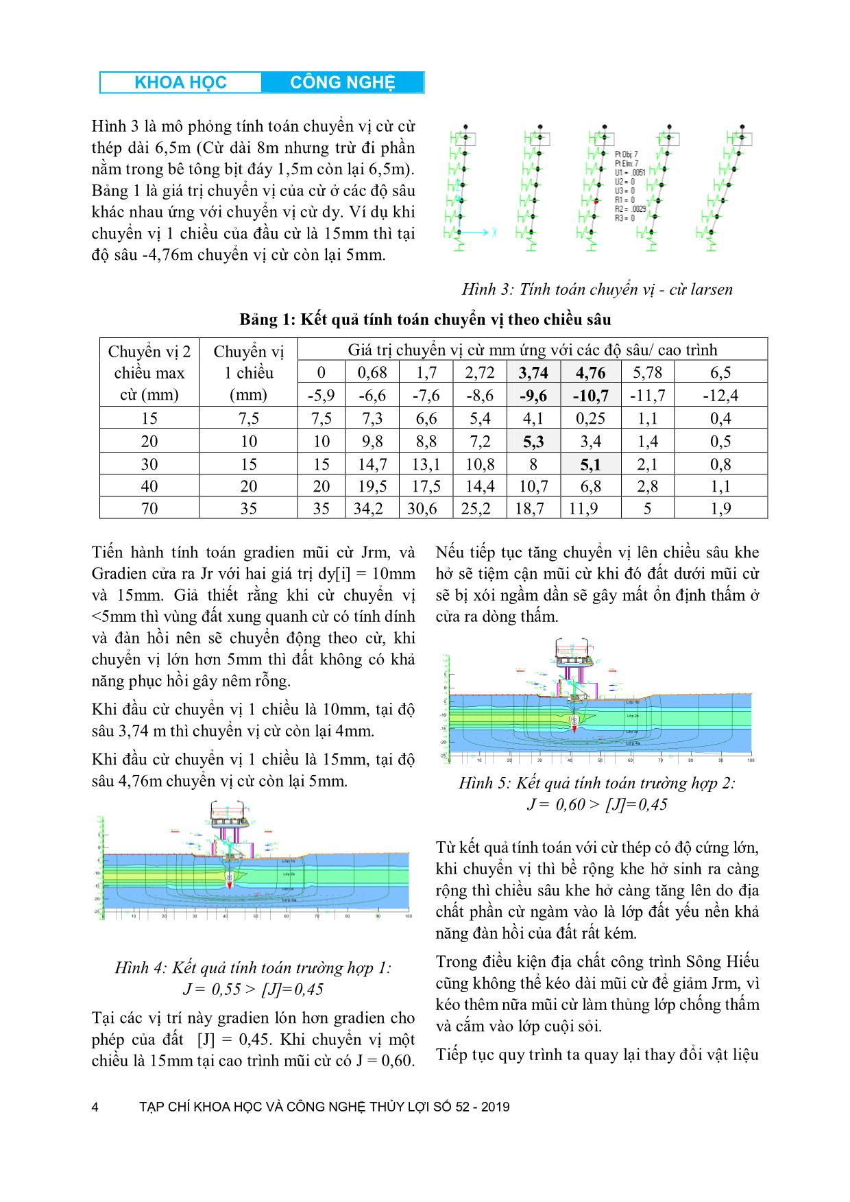 Cơ sở khoa học lựa chọn tiêu chuẩn chuyển vị ngang đập trụ đỡ áp dụng cho công trình đập ngăn mặn sông Hiếu trang 4