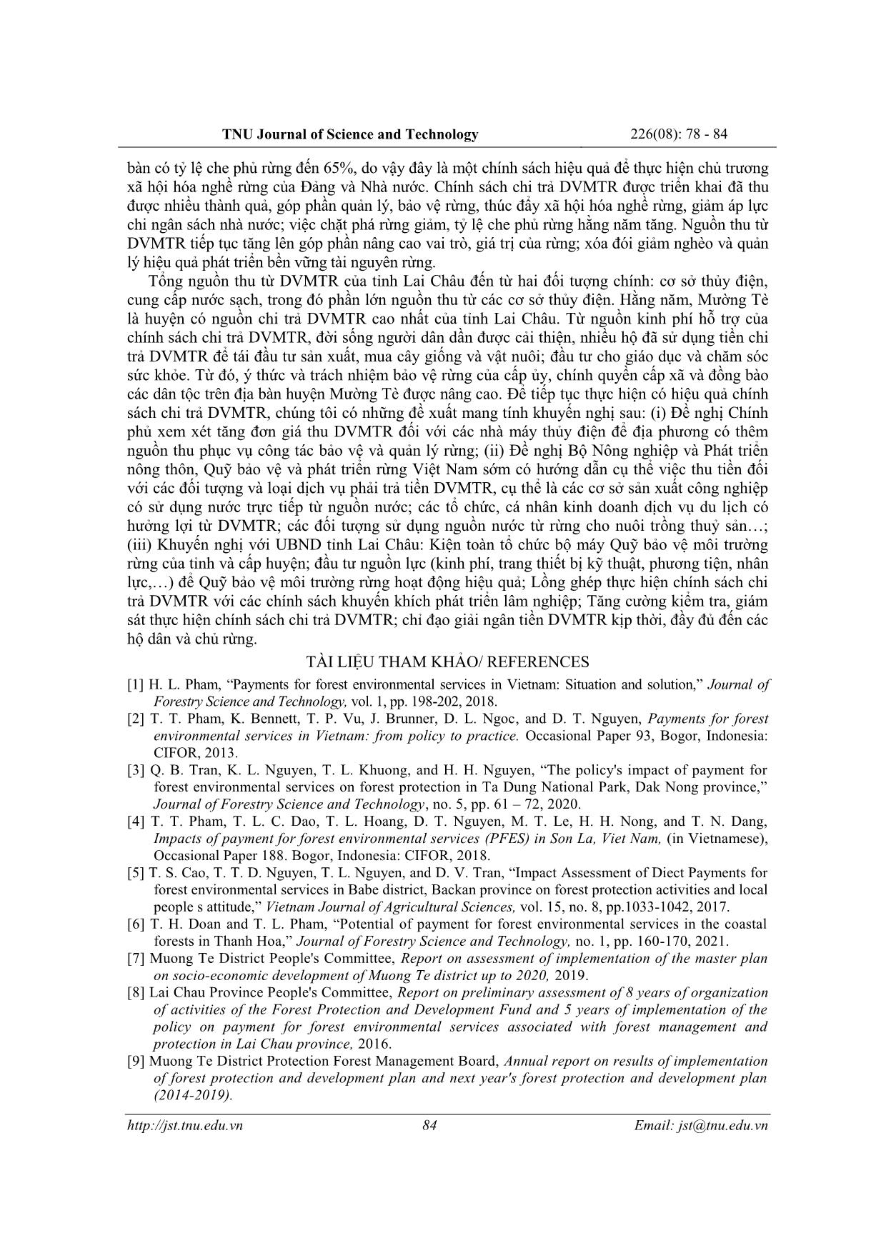 Payments for forest environmental services with the sustainable management and protection of forests in Muong Te district, Lai Chau province trang 7