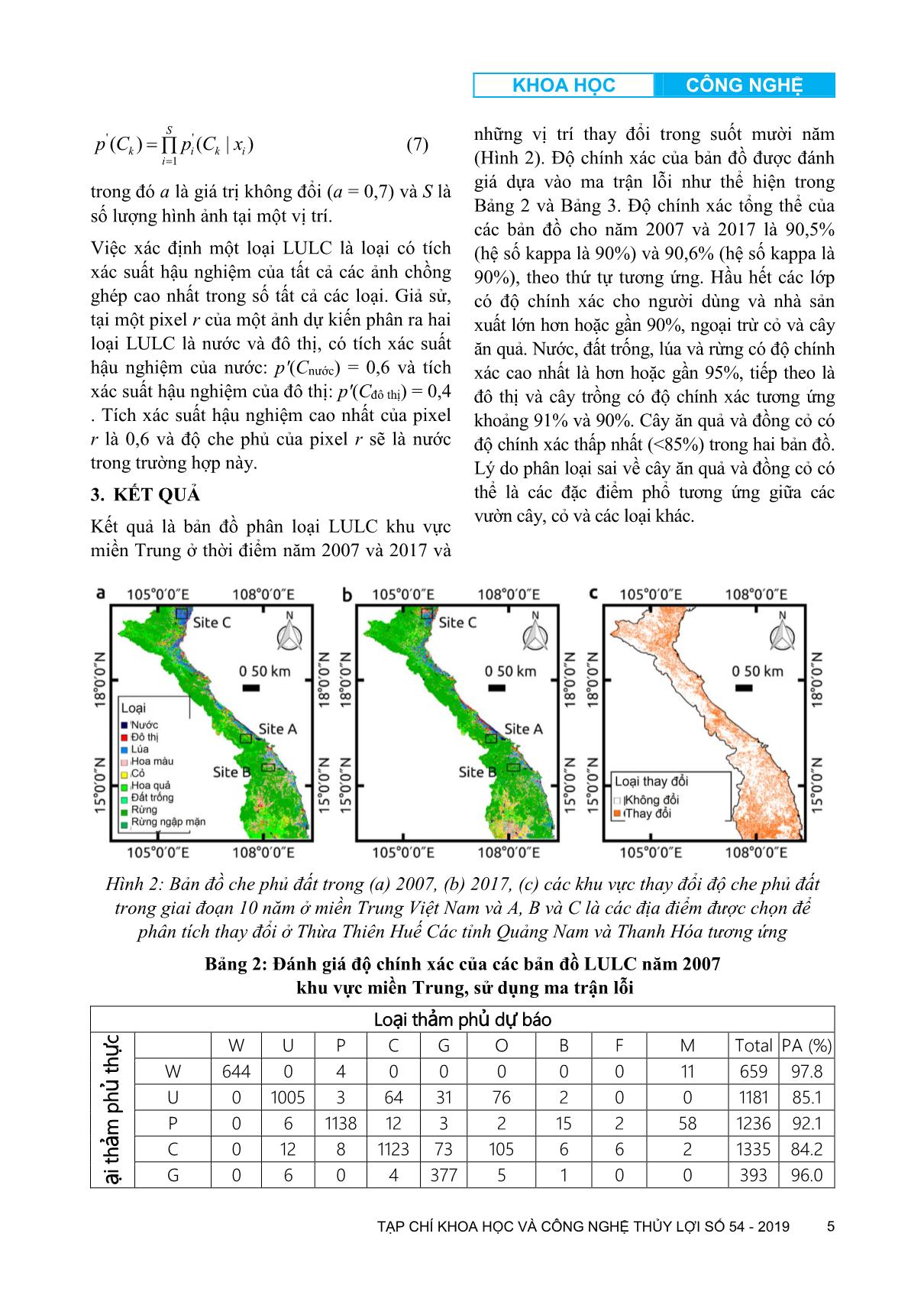 Đánh giá biến động thảm phủ và sử dụng đất khu vực miền Trung dựa vào thuật toán ước tính mật độ hạt nhân trang 5