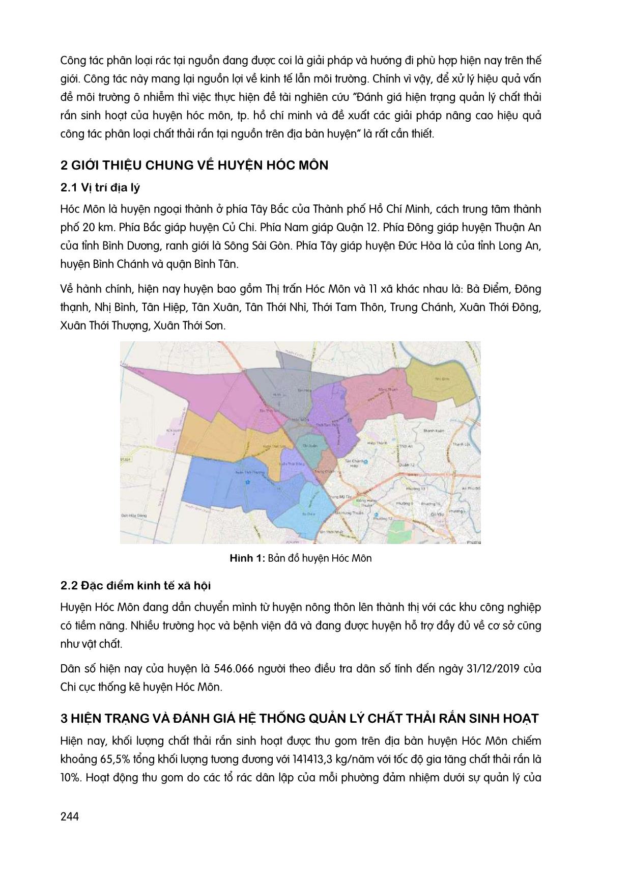 Đánh giá hiện trạng quản lý chất thải rắn sinh hoạt của huyện Hóc Môn, thành phố Hồ Chí Minh và đề xuất các giải pháp nâng cao hiệu quả công tác phân loại chất thải rắn tại nguồn trên địa bàn huyện trang 2