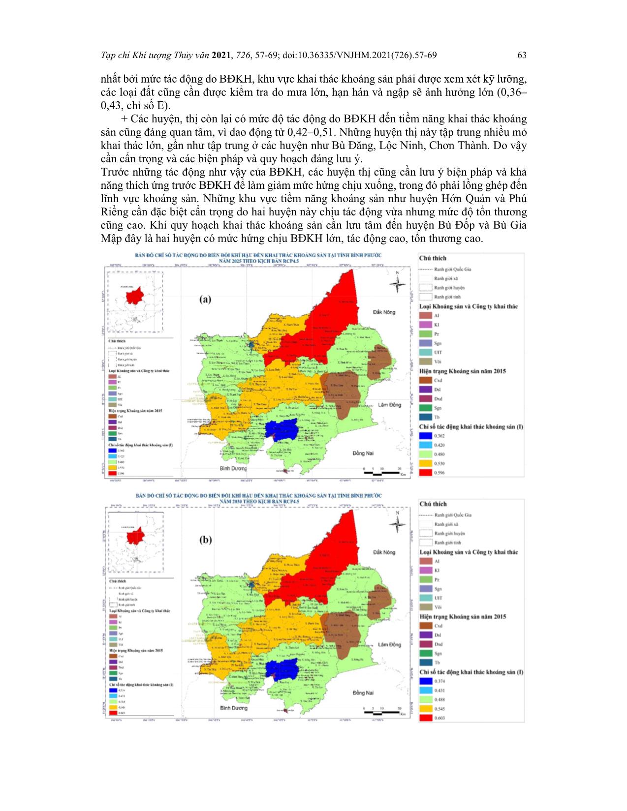 Đánh giá tác động của biến đổi khí hậu đến tiềm năng khai thác khoáng sản tỉnh Bình Phước trang 7