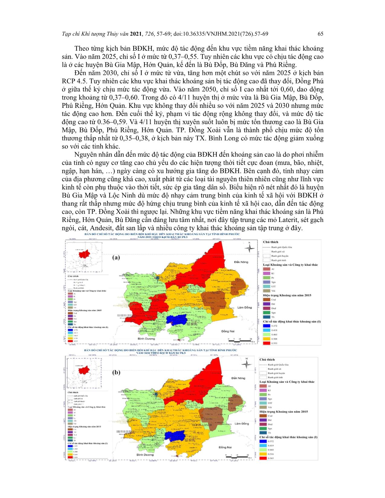 Đánh giá tác động của biến đổi khí hậu đến tiềm năng khai thác khoáng sản tỉnh Bình Phước trang 9