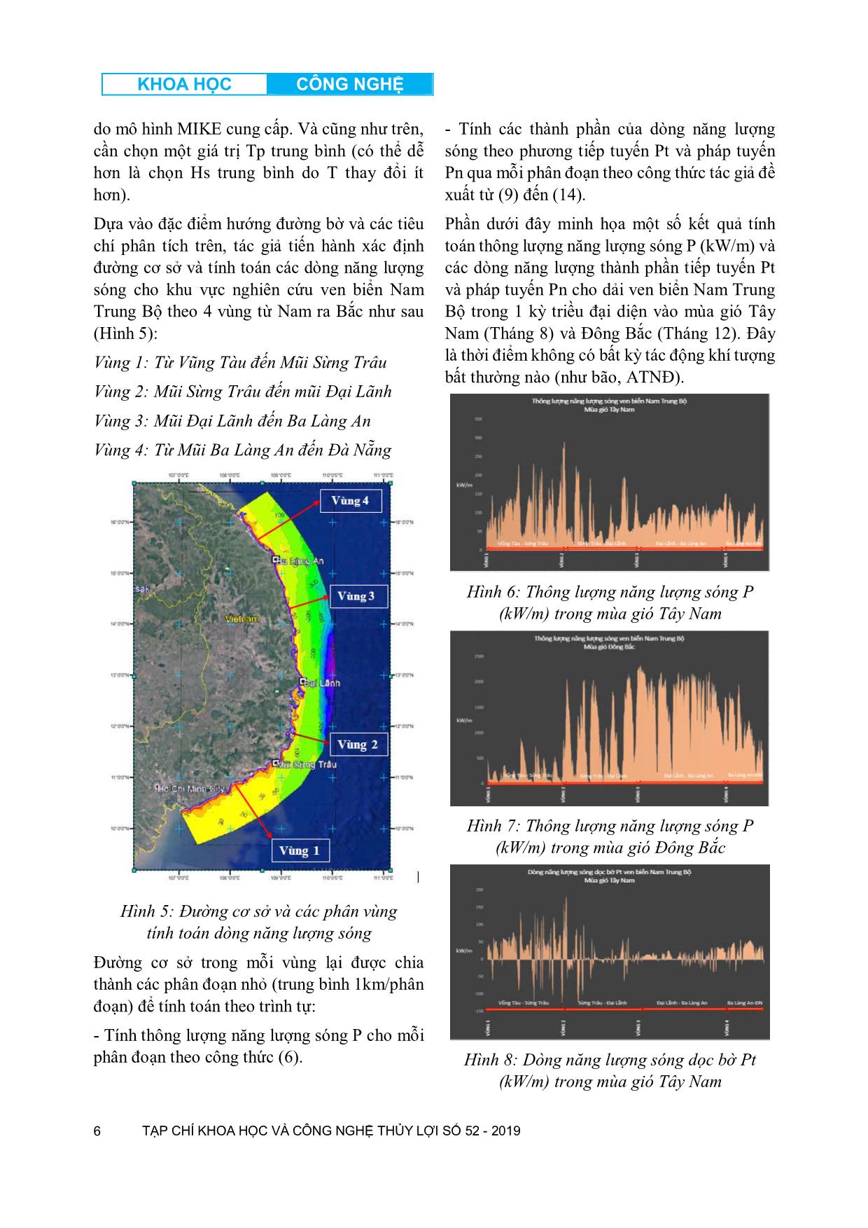 Dòng năng lượng sóng hướng bờ và dọc bờ biển Nam Trung Bộ trang 6
