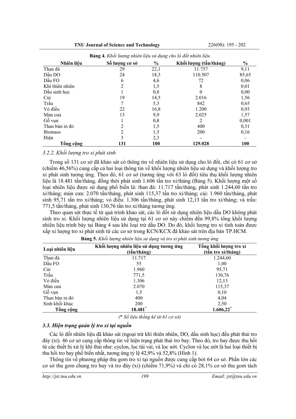 Management at source of the bottom and fly ash from thermal generation facilities in the industrial and export processing zones in Ho Chi Minh city trang 5