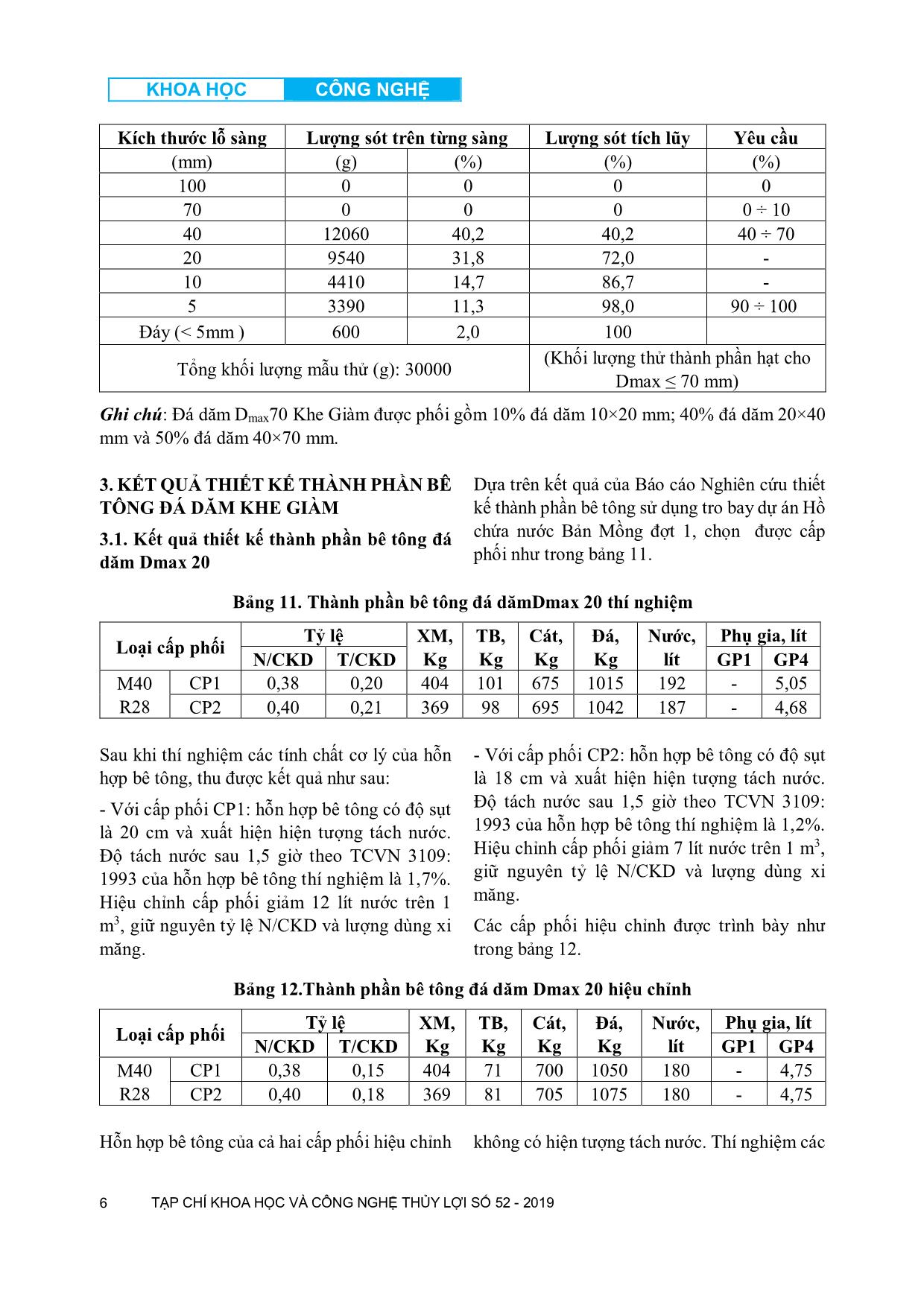 Kết quả nghiên cứu sử dụng tro bay nhiệt điện làm phụ gia khoáng hoạt tính cho bê tông công trình thủy lợi đầu mối hồ chứa nước bản Mông tỉnh Nghệ An trang 6
