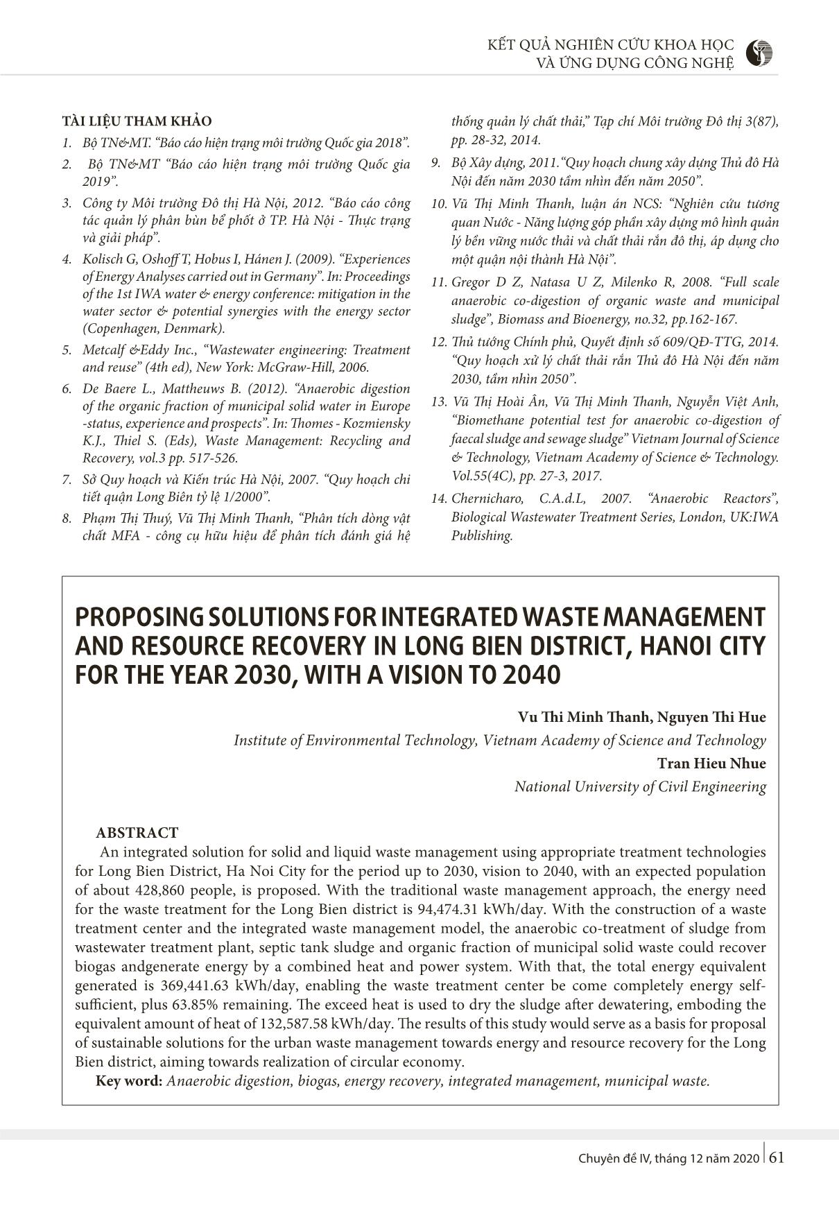 Kiến nghị giải pháp quản lý tổng hợp chất thải, thu hồi tài nguyên tại quận Long Biên, thành phố Hà Nội đến năm 2030, tầm nhìn đến năm 2040 trang 5