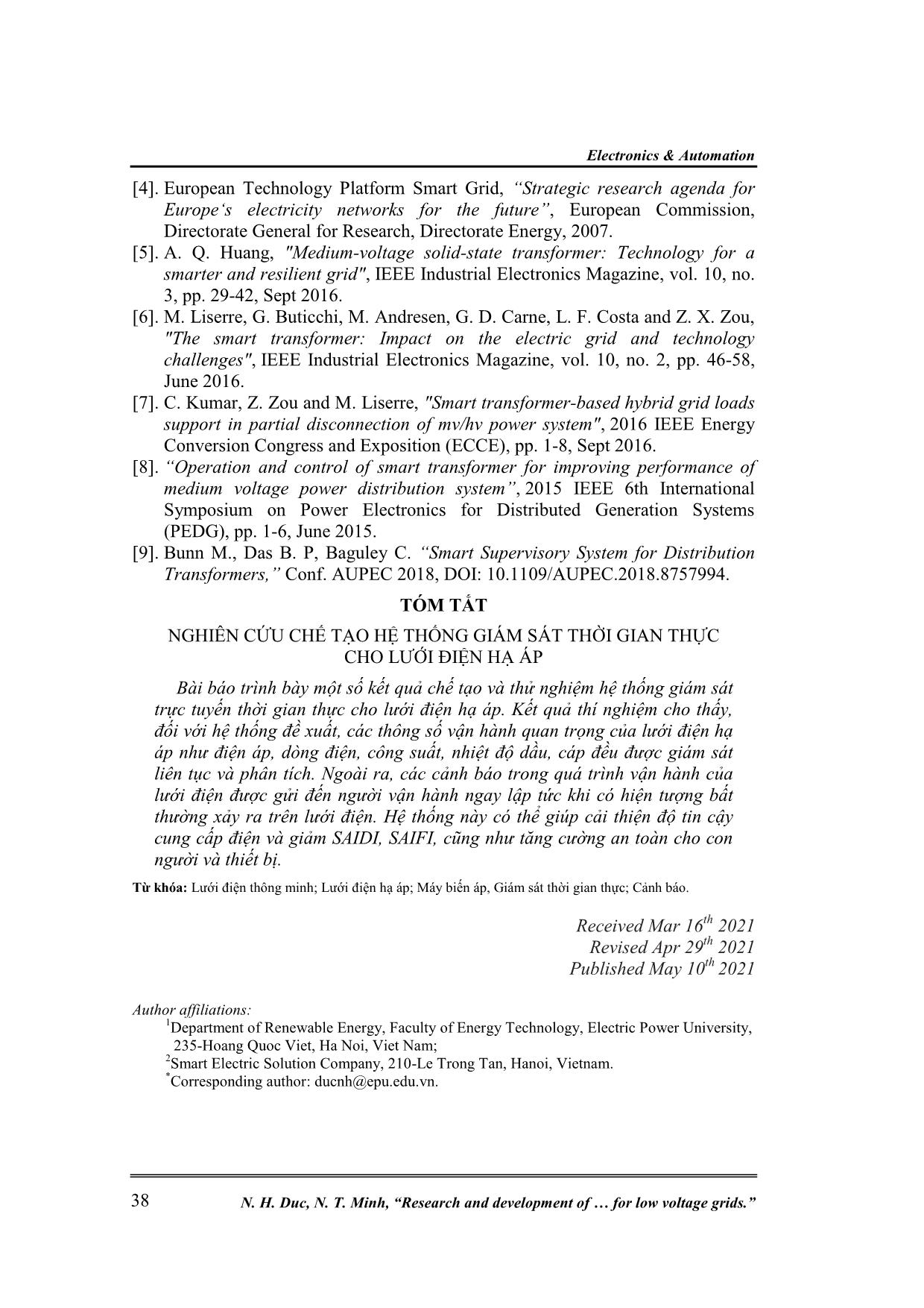 Research and development of online - Realtime supervising system for low voltage grids trang 9