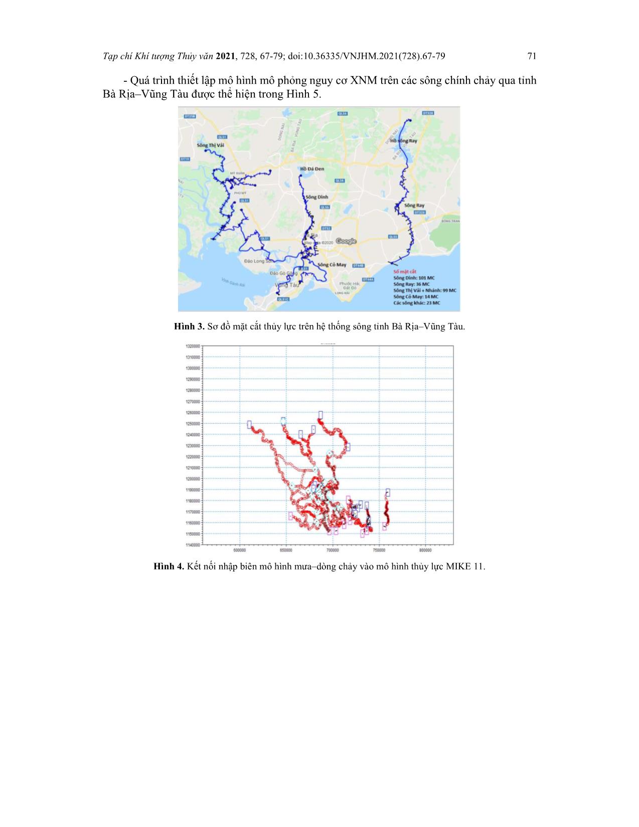 Mô phỏng xâm nhập mặn các sông chính trên địa bàn tỉnh Bà Rịa – Vũng Tàu trong bối cảnh biến đổi khí hậu trang 5