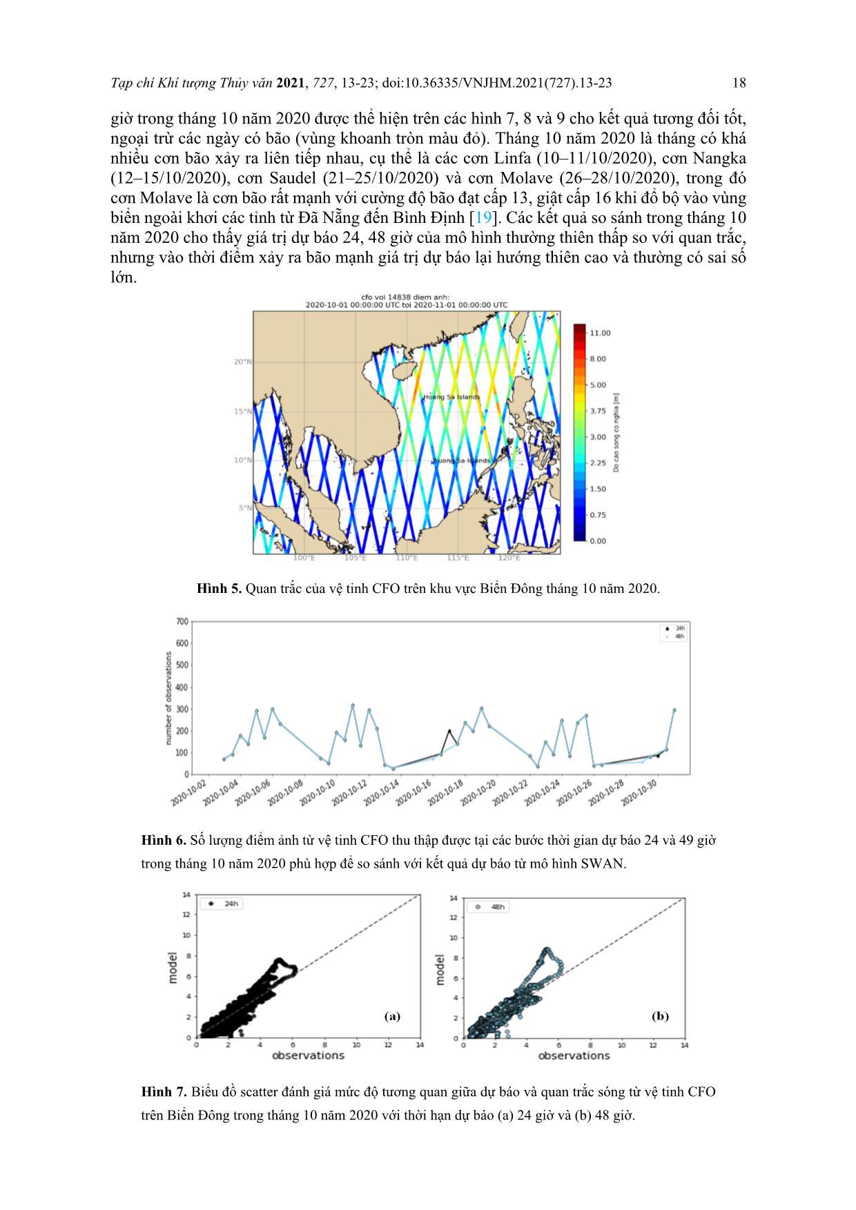 Một số kết quả ban đầu về ứng dụng số liệu vệ tinh đánh giá độ cao sóng dự báo trang 6