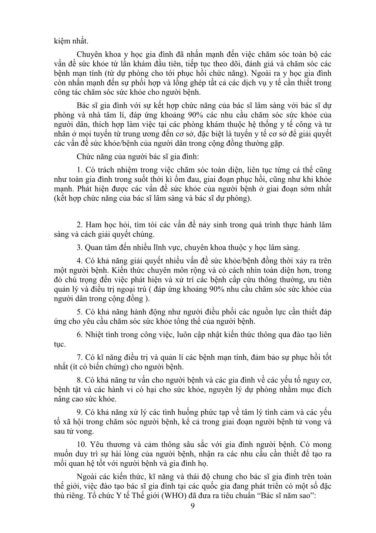 Tài liệu Chăm sóc sức khỏe ban đầu theo nguyên lý y học gia đình dành cho hộ sinh làm việc tại trạm y tế xã trang 9