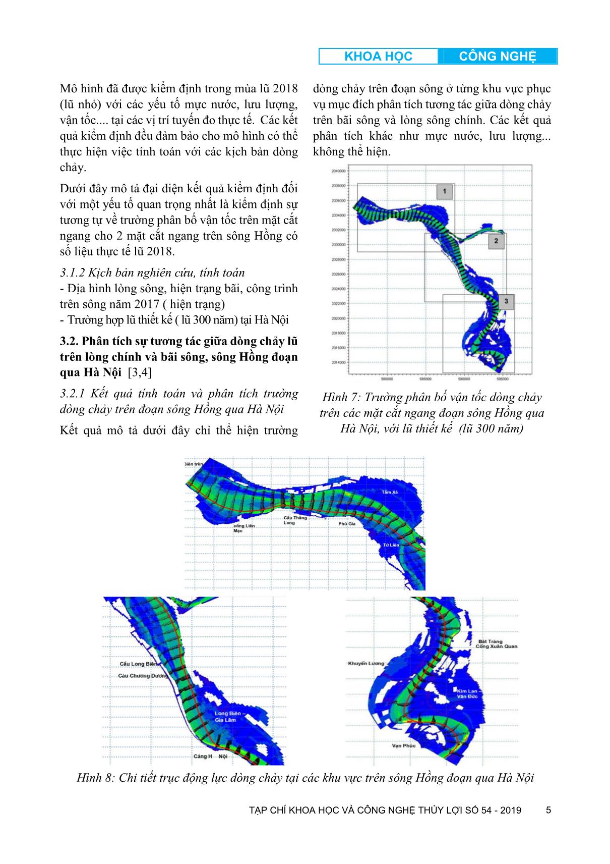 Nghiên cứu ảnh hưởng tương tác giữa dòng chảy lũ của lòng và bãi sông đến thoát lũ đoạn sông Hồng khu vực Hà Nội trang 5
