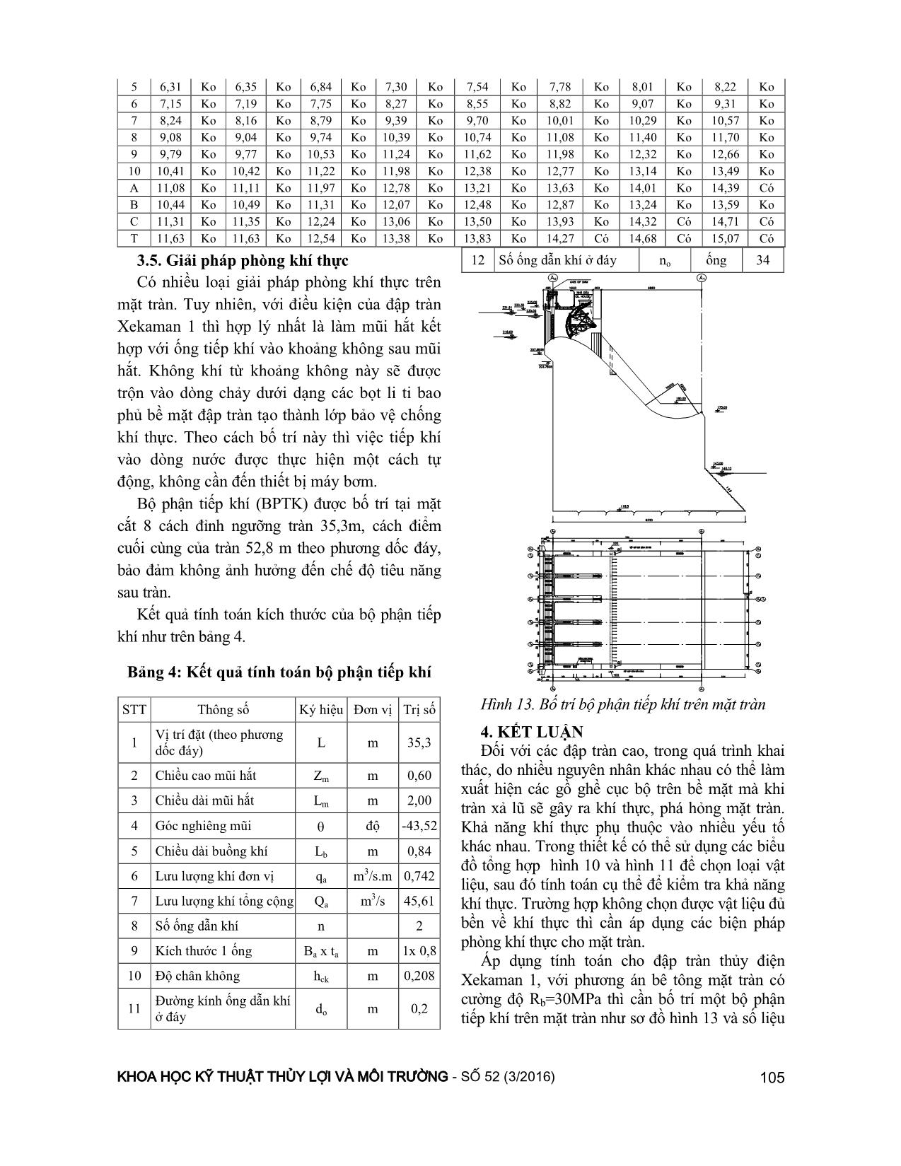 Nghiên cứu khả năng khí thực trên đập tràn cao, áp dụng cho đập tràn thủy điện Xekaman 1 trang 7