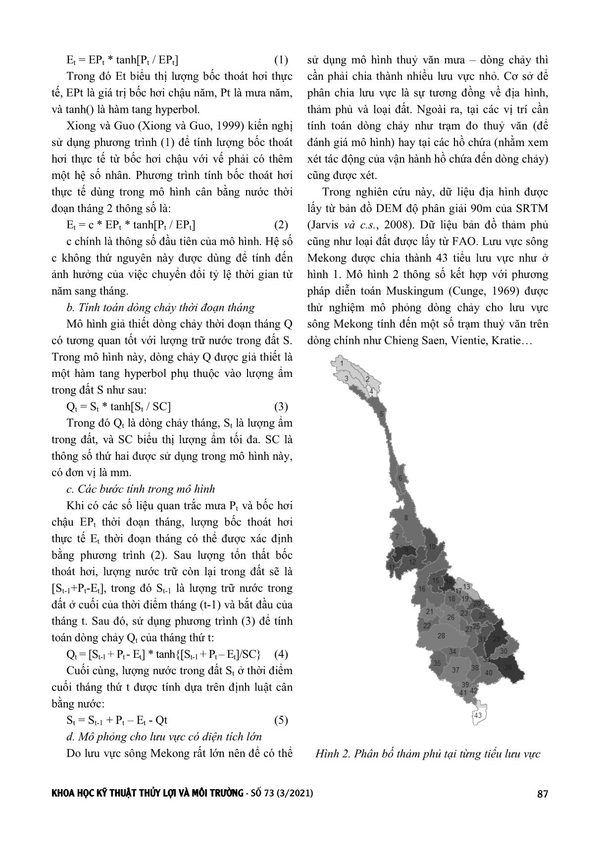 Nghiên cứu mô phỏng dòng chảy thời đoạn tháng cho lưu vực sông Me Kong đến Kratie sử dụng dữ liệu Aphrodite trang 3