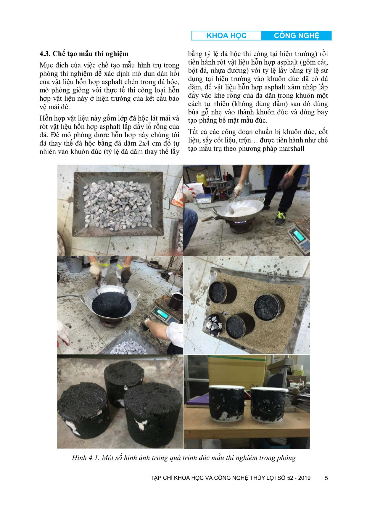 Nghiên cứu phương pháp xác định mô đun đàn hồi của vật liệu hỗn hợp Asphalt chèn trong đá hộc cho kết cấu bảo vệ mái đê biển trang 5