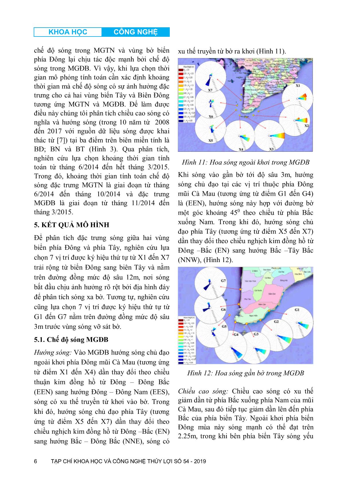 Nghiên cứu sự khác biệt đặc trưng sóng biển Đông và biển Tây do ảnh hưởng của mũi Cà Mau trang 6