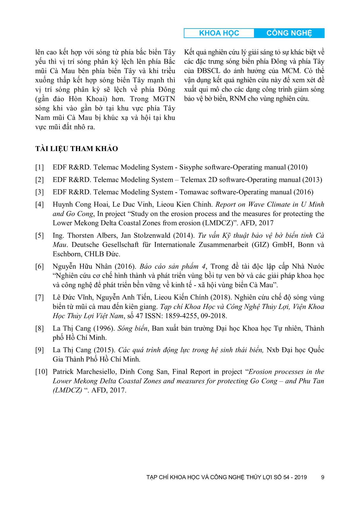 Nghiên cứu sự khác biệt đặc trưng sóng biển Đông và biển Tây do ảnh hưởng của mũi Cà Mau trang 9
