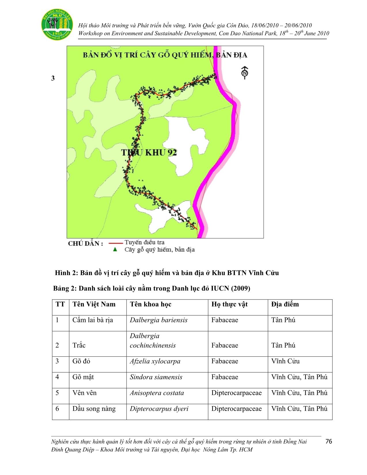 Nghiên cứu thực hành quản lý tốt hơn đối với cây cá thể gỗ quý hiếm trong rừng tự nhiên ở tỉnh Đồng Nai trang 4