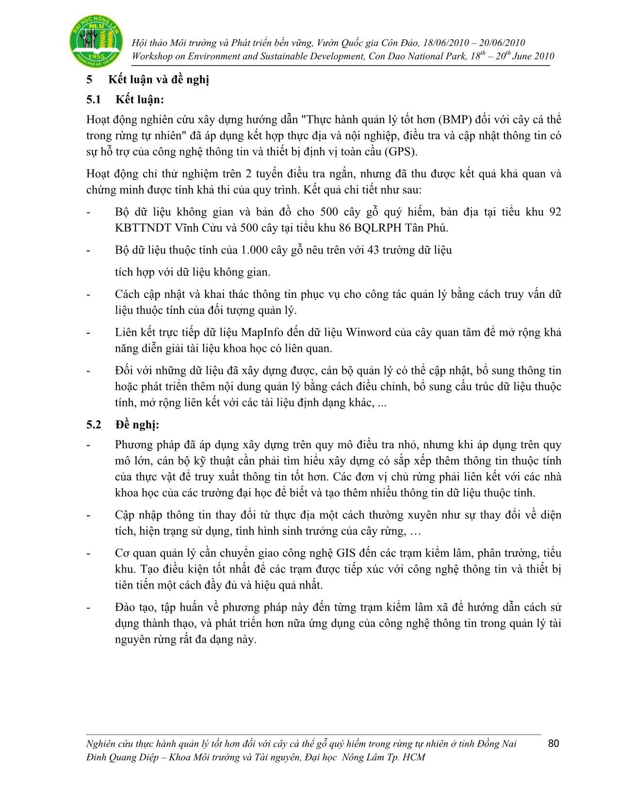 Nghiên cứu thực hành quản lý tốt hơn đối với cây cá thể gỗ quý hiếm trong rừng tự nhiên ở tỉnh Đồng Nai trang 8