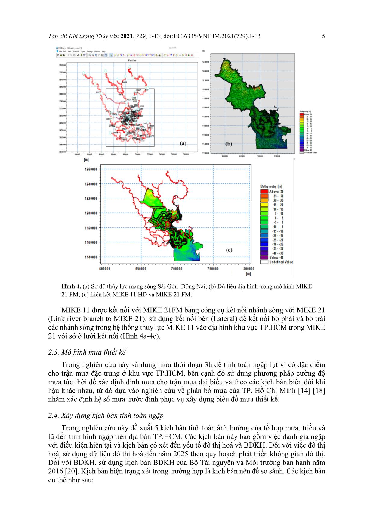 Nghiên cứu xây dựng các kịch bản ngập cho thành phố Hồ Chí Minh dưới tác động của biến đổi khí hậu trang 5