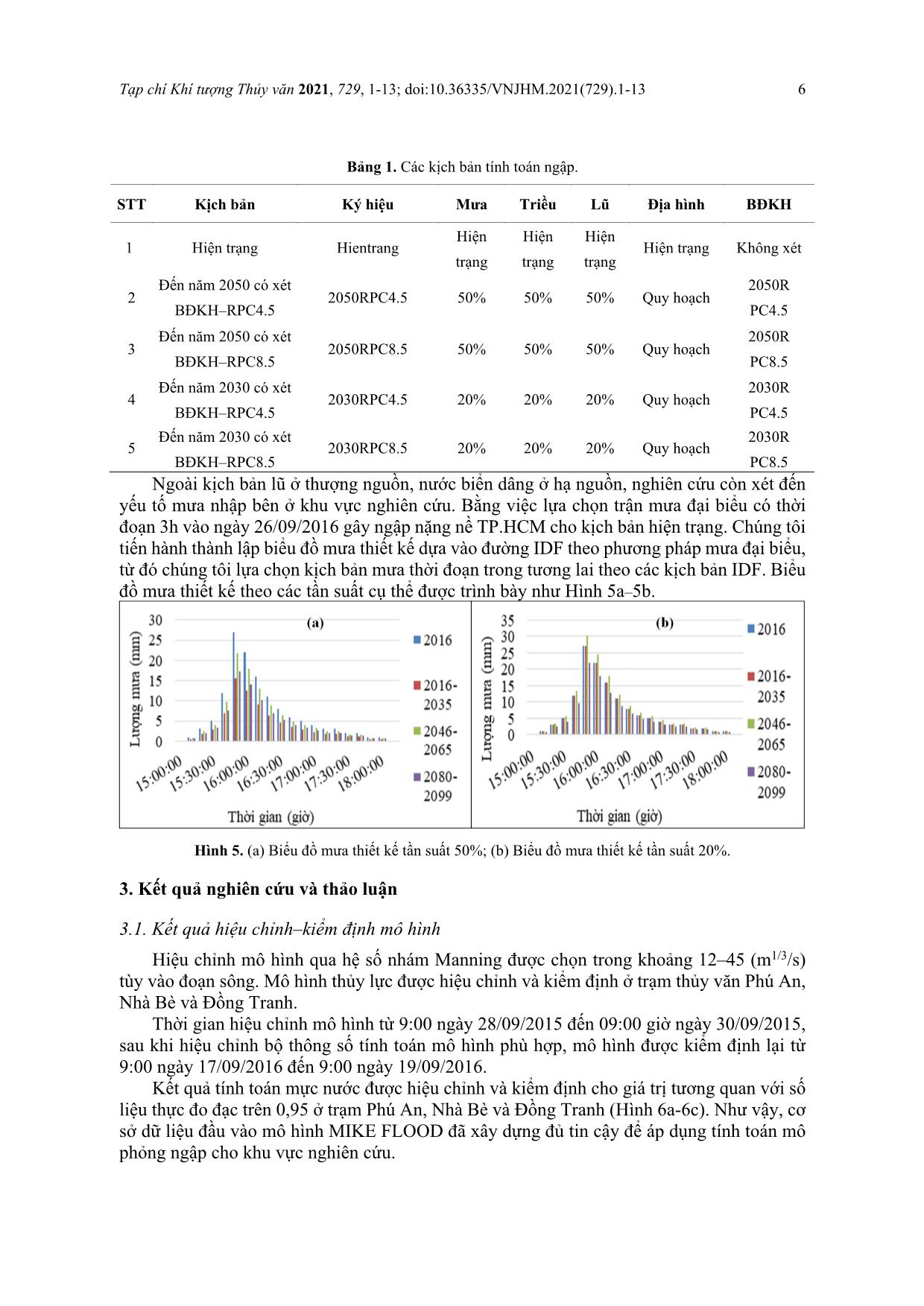 Nghiên cứu xây dựng các kịch bản ngập cho thành phố Hồ Chí Minh dưới tác động của biến đổi khí hậu trang 6