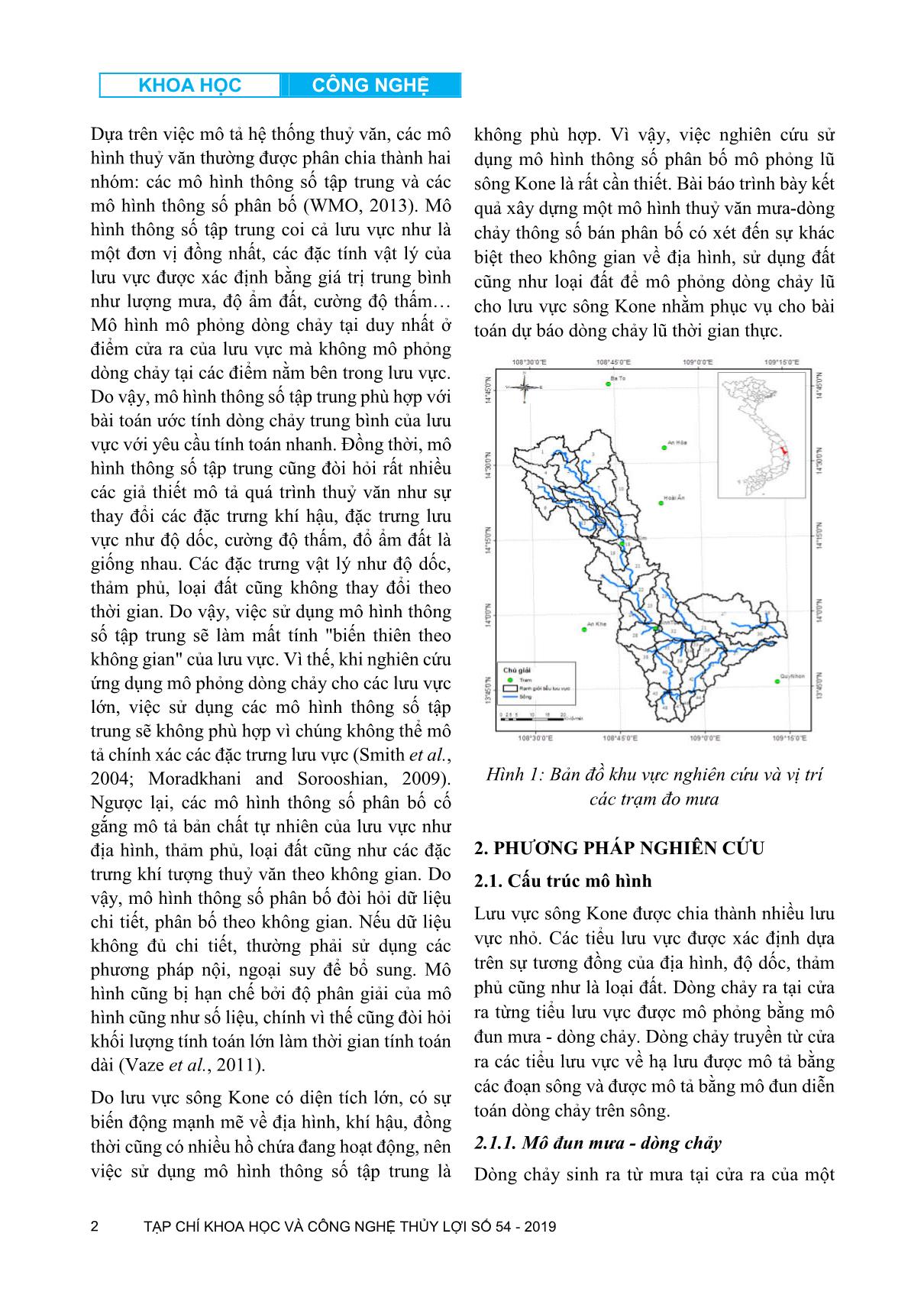 Nghiên cứu xây dựng mô hình mô phỏng lũ lưu vực sông Kone trang 2