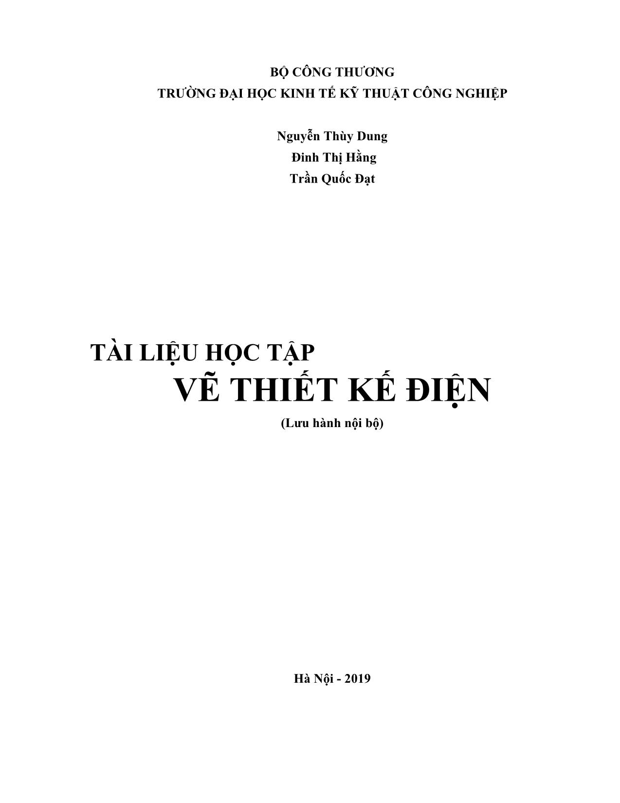 Giáo trình Vẽ thiết kế điện trang 1