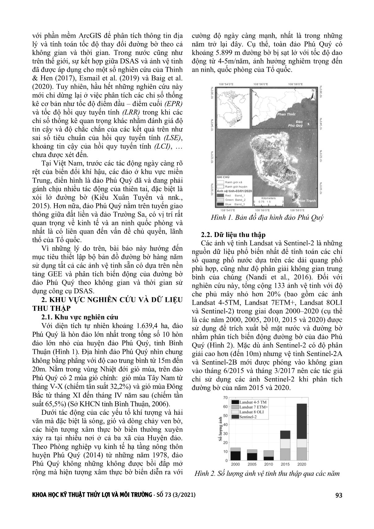 Phân tích biến động của đường bờ đảo Phú Quý sử dụng ảnh viễn thám trên nền google earth engine và phần mềm DSAS trang 2
