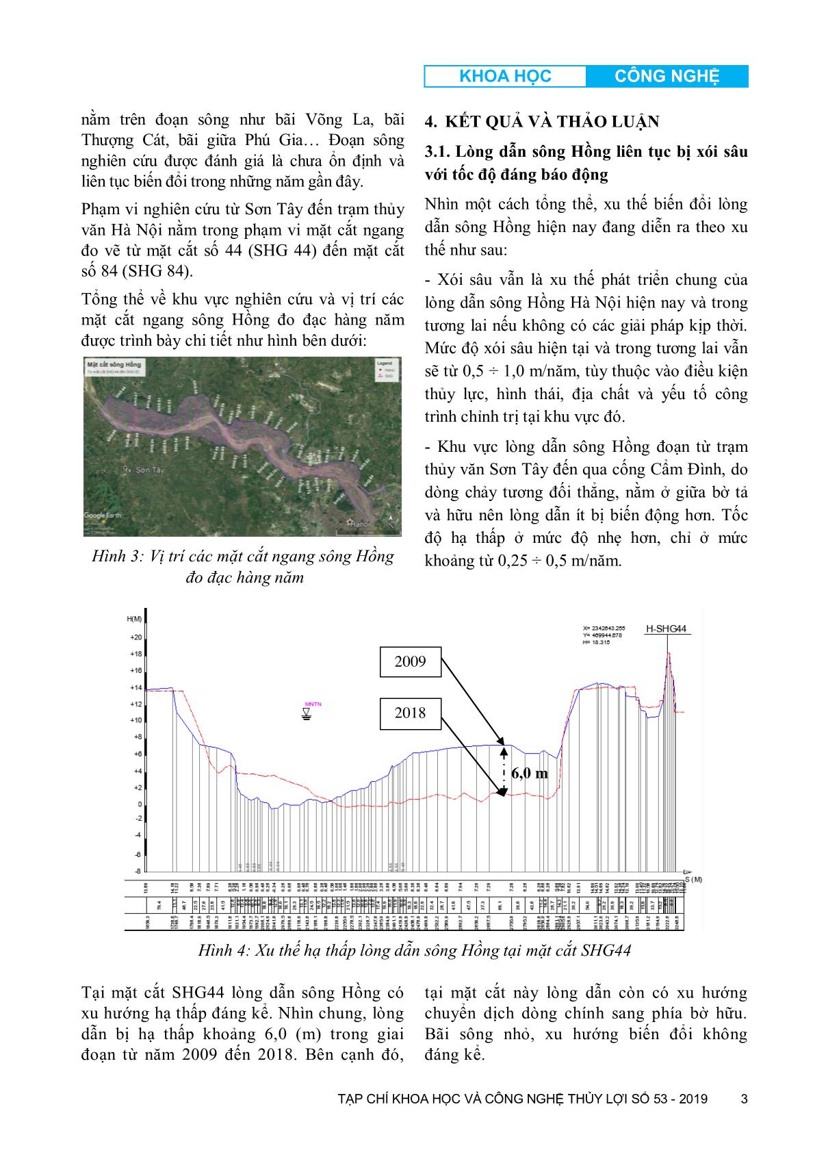 Phân tích diễn biến lòng dẫn sông Hồng đoạn từ Sơn Tây đến trạm thủy văn Hà Nội trang 3
