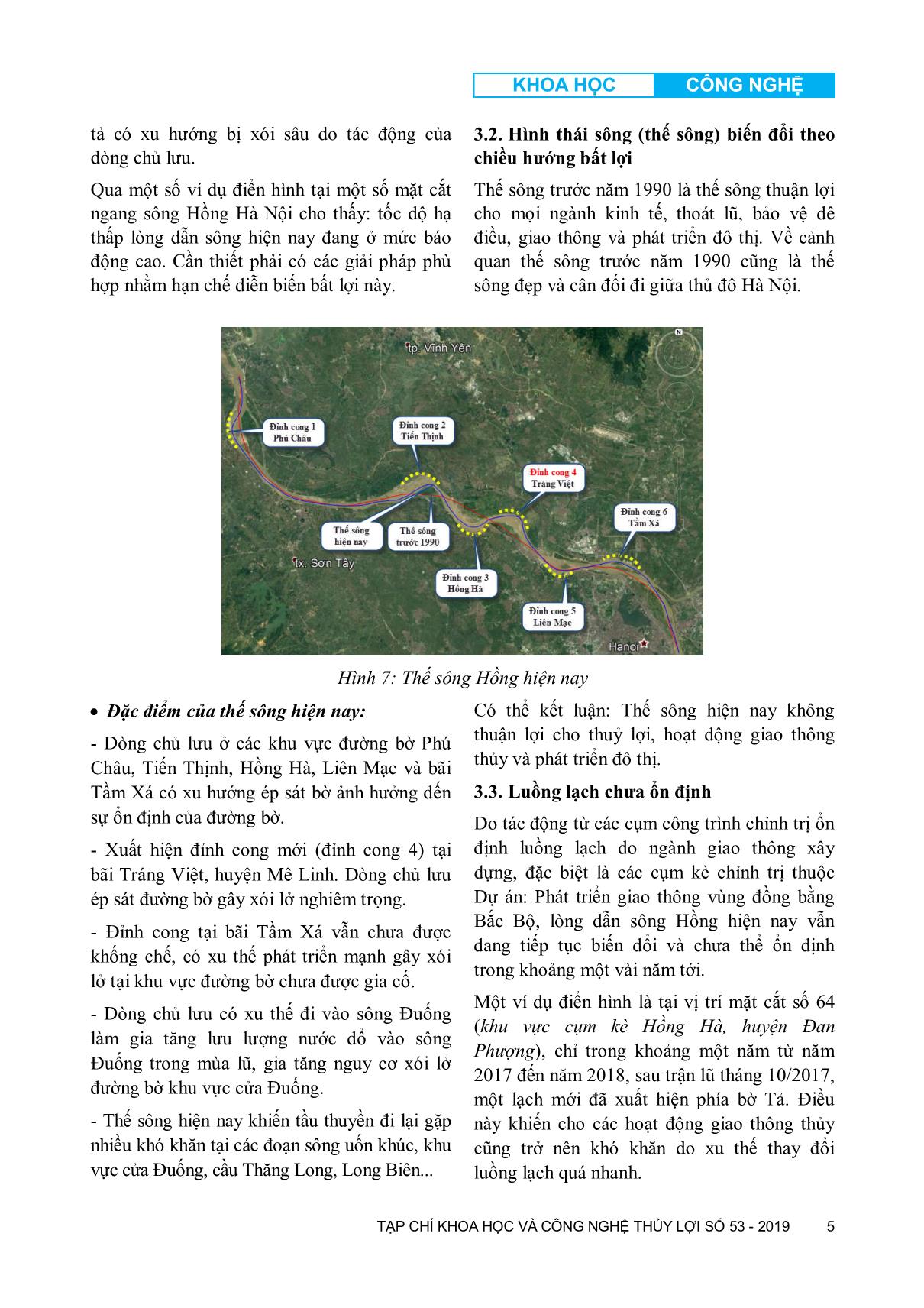 Phân tích diễn biến lòng dẫn sông Hồng đoạn từ Sơn Tây đến trạm thủy văn Hà Nội trang 5