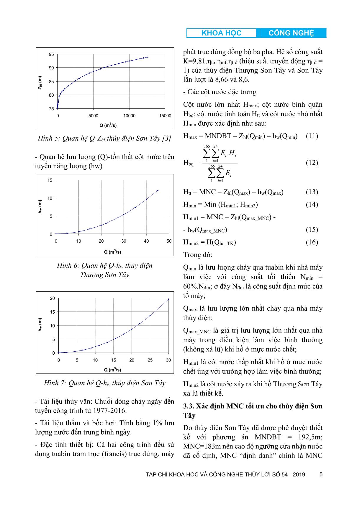 Xác định các thông số của trạm thủy điện nhỏ điều tiết ngày làm việc ở chế độ ngập chân trang 5