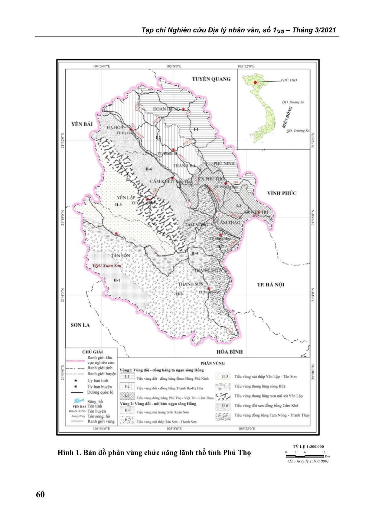Xác định chức năng của các tiểu vùng phục vụ tổ chức không gian quản lý tài nguyên và môi trường tỉnh Phú Thọ trang 4