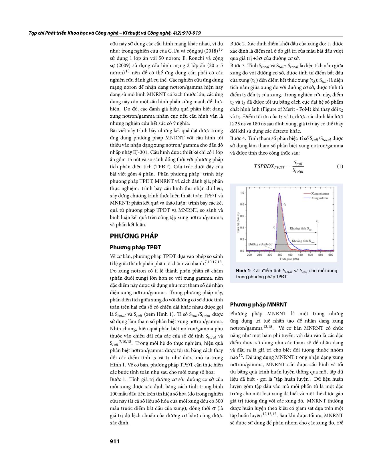 Ứng dụng mạng nơron nhân tạo vào nhận dạng xung nơtron/gamma cho đầu dò nhấp nháy EJ301 trang 2