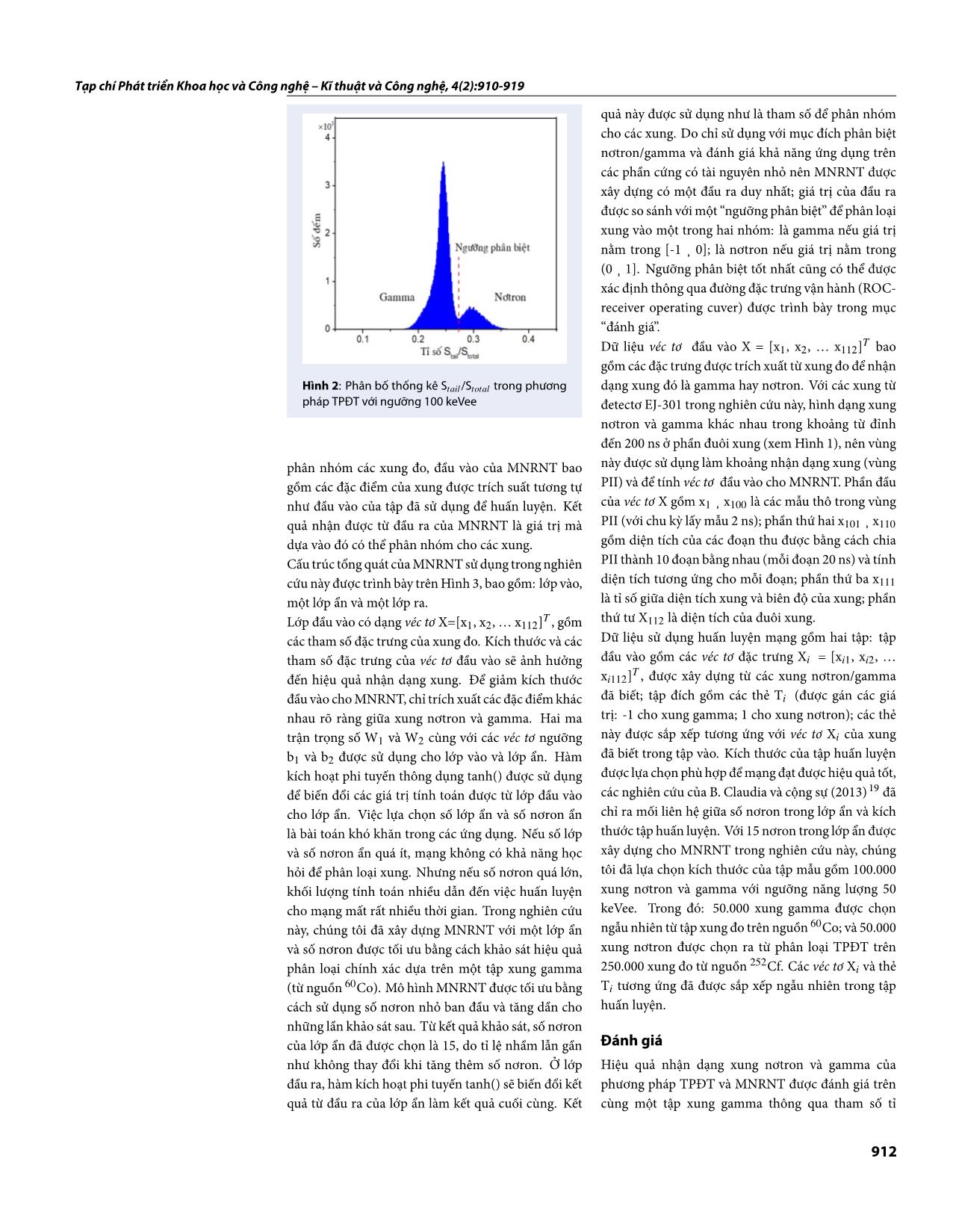 Ứng dụng mạng nơron nhân tạo vào nhận dạng xung nơtron/gamma cho đầu dò nhấp nháy EJ301 trang 3