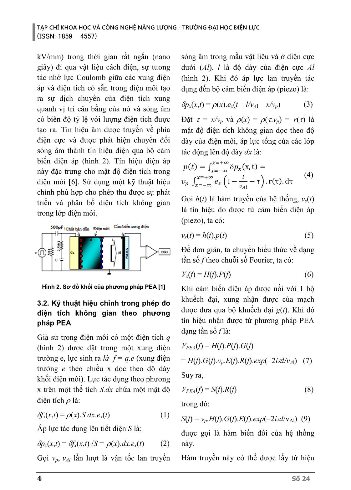 Xác định tích điện không gian trong vật liệu cách điện cáp hvdc bằng phương pháp pea: Phép đo và kỹ thuật hiệu chỉnh trang 4