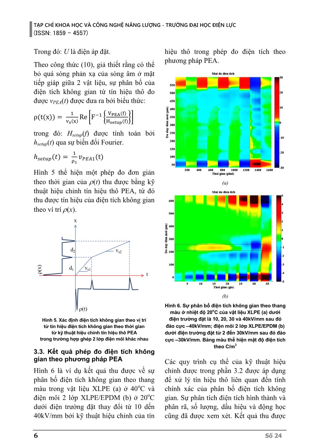 Xác định tích điện không gian trong vật liệu cách điện cáp hvdc bằng phương pháp pea: Phép đo và kỹ thuật hiệu chỉnh trang 6