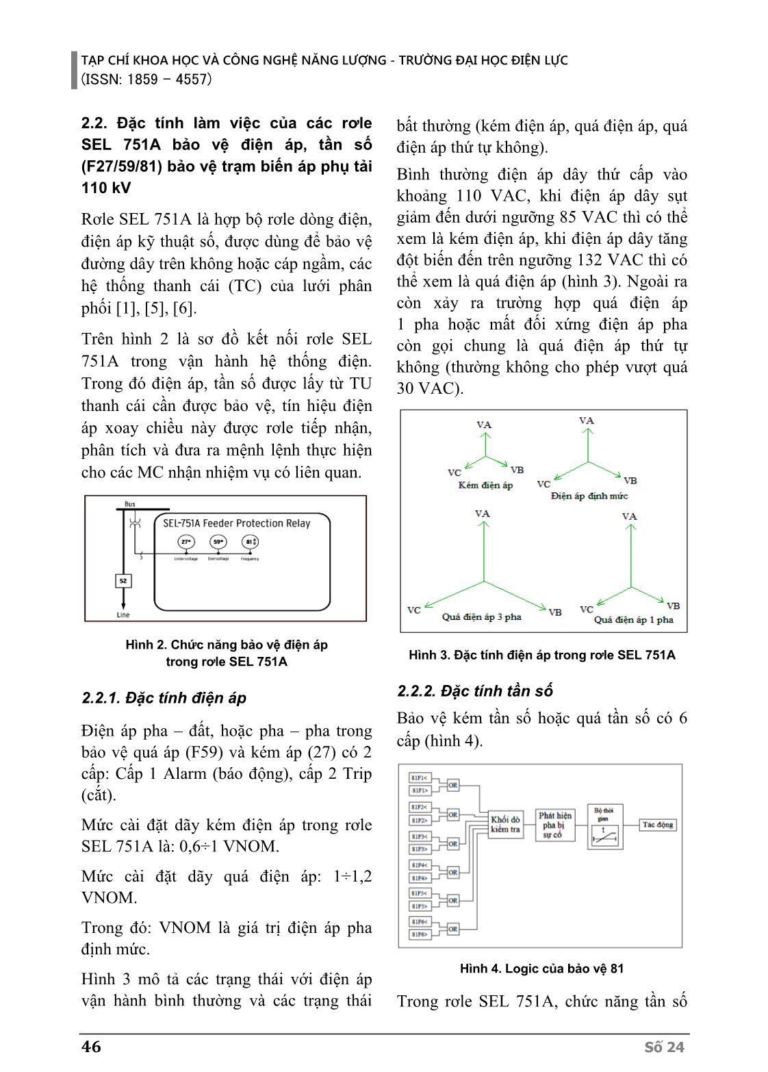 Xây dựng và cấu hình sơ đồ logic cho rơle bảo vệ điện áp và tần số tại trạm biến áp 110kV trang 3