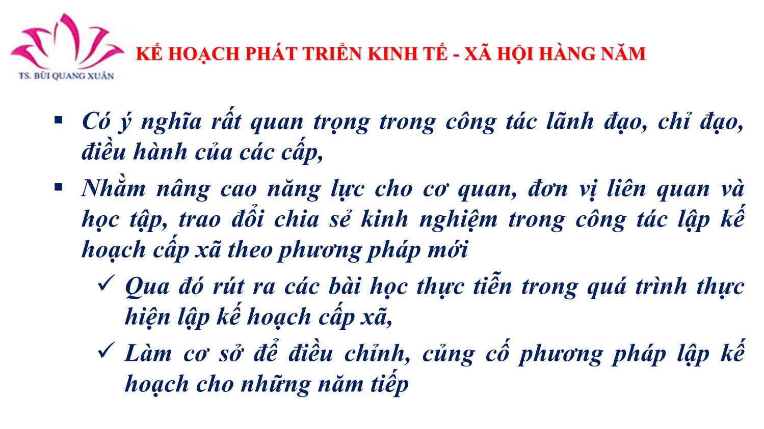 Bài giảng Phân tích, đánh giá hiện trạng và lập kế hoạch xây dựng nông thôn mới cấp xã có sự tham gia của người dân trang 5