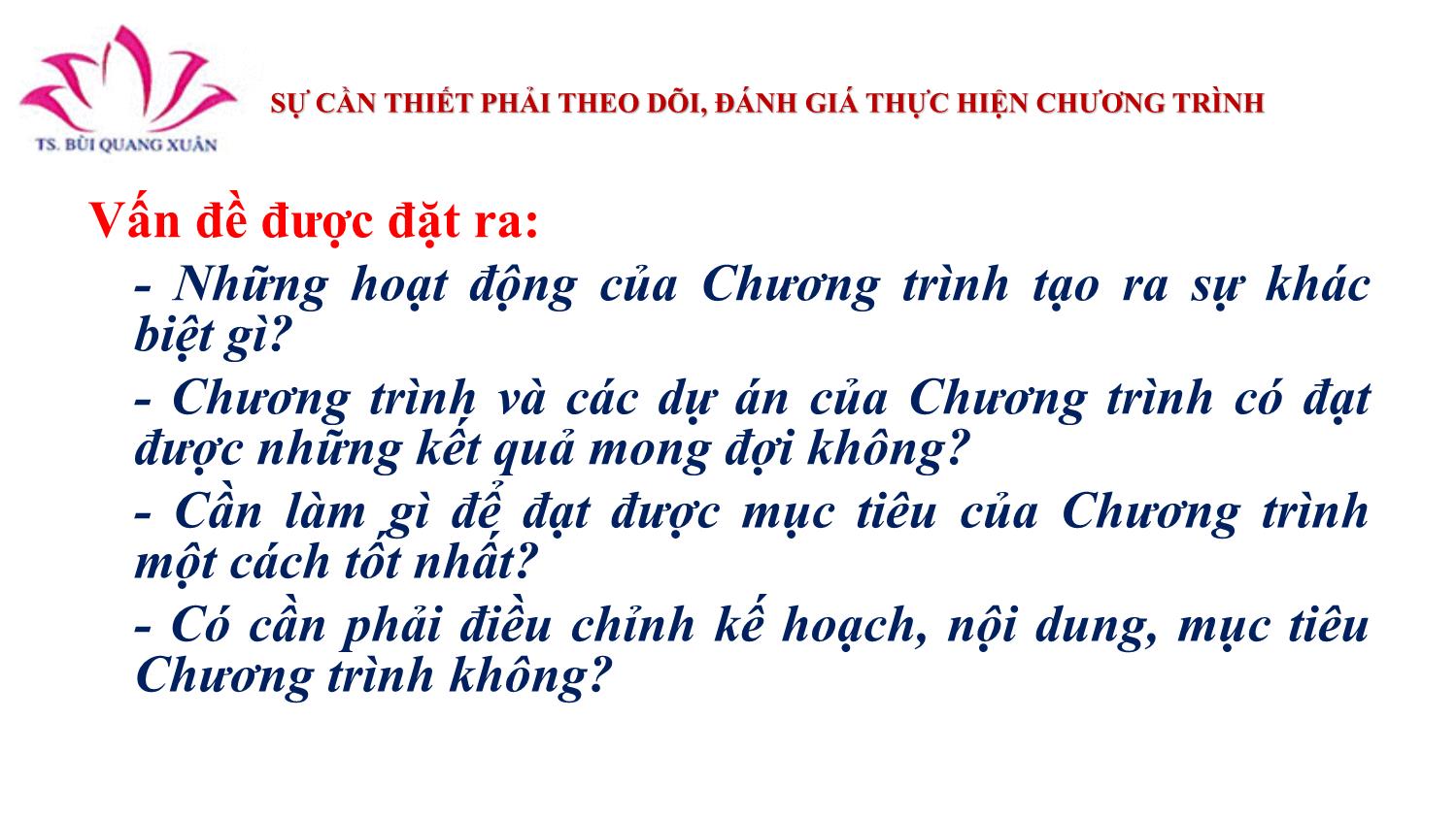 Chuyên đề Theo dõi – đánh giá và chuẩn bị báo cáo về xây dựng nông thôn mới có sự tham gia của người dân trang 5