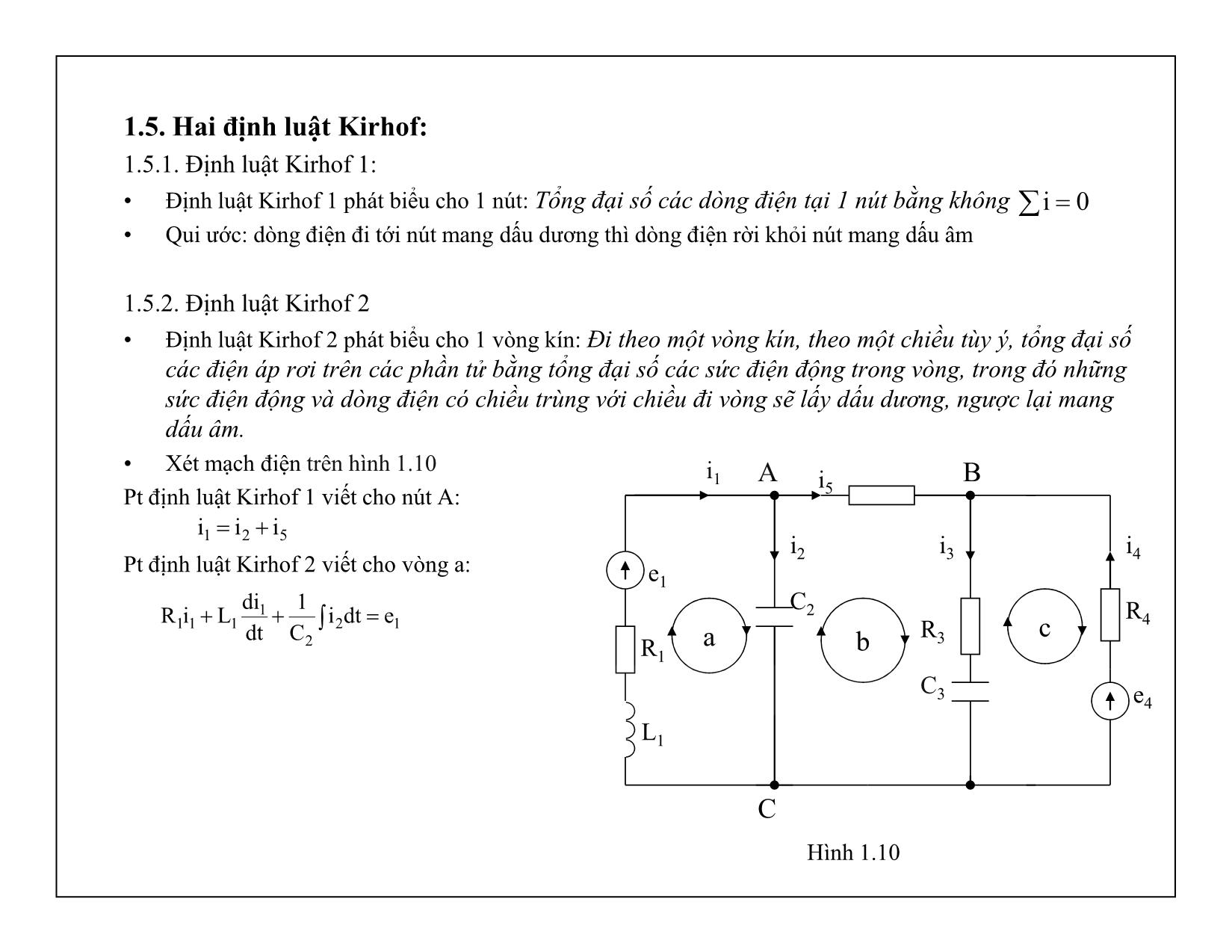 Bài giảng Mạch điện tử - Chương 1: Những khái niệm cơ bản về mạch điện trang 10