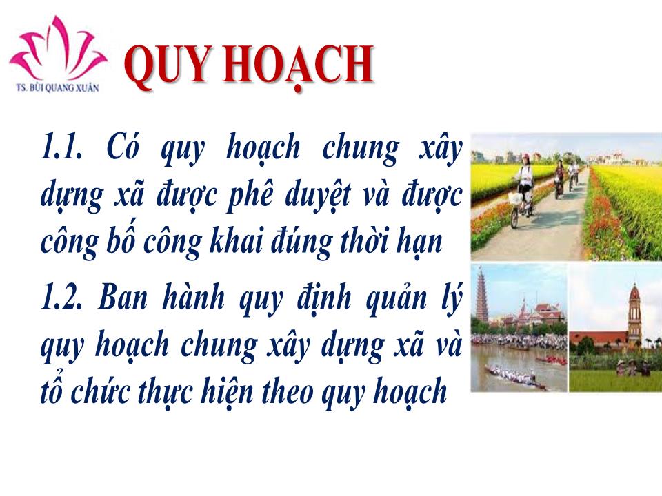 Bài giảng Tiêu chí xã nông thôn mới - Bùi Quang Xuân trang 3