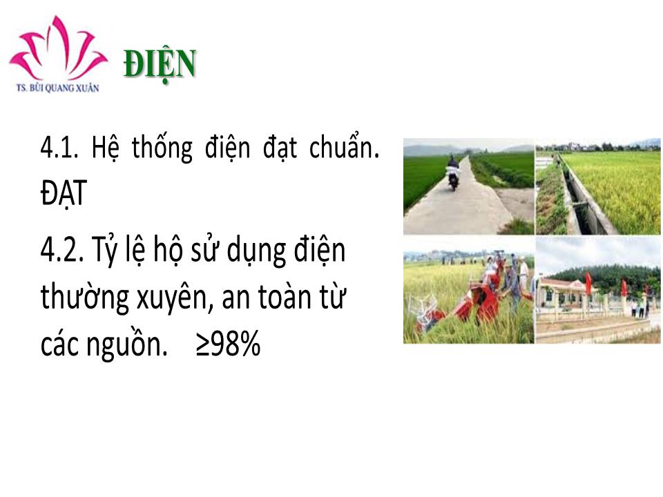 Bài giảng Tiêu chí xã nông thôn mới - Bùi Quang Xuân trang 7