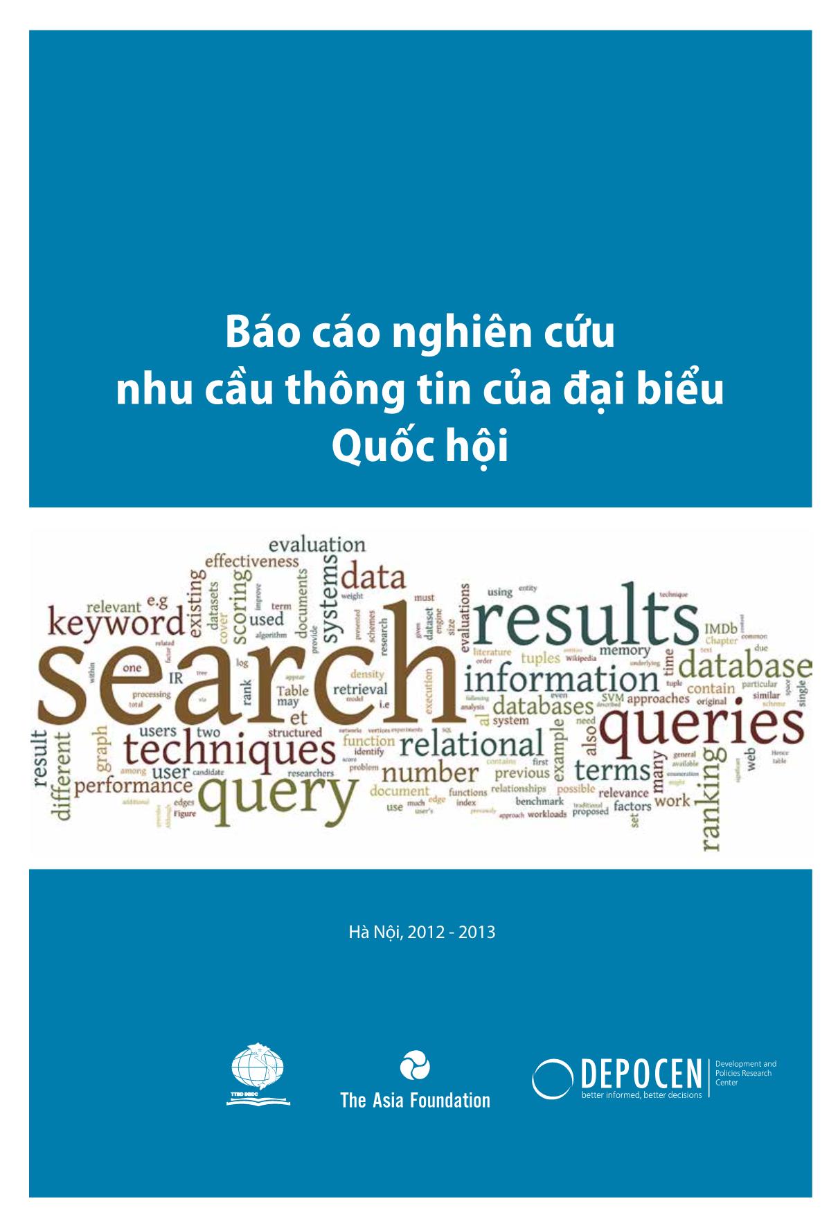 Báo cáo nghiên cứu nhu cầu thông tin của đại biểu Quốc hội trang 1